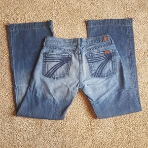 7 for all man kind flare DOJO jeans, size 29